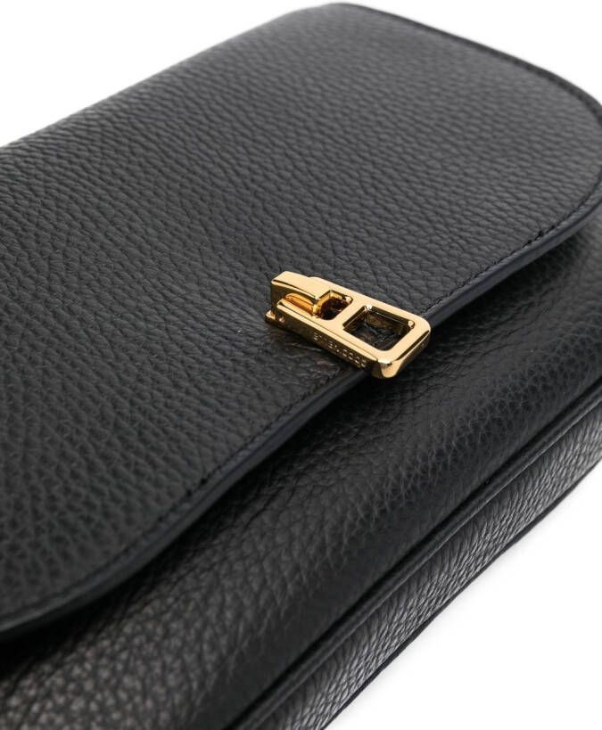 Coccinelle Magie leren crossbodytas Zwart