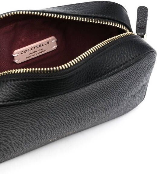 Coccinelle Tebe schoudertas met logoband Zwart