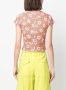 Collina Strada T-shirt met logoprint Roze - Thumbnail 4