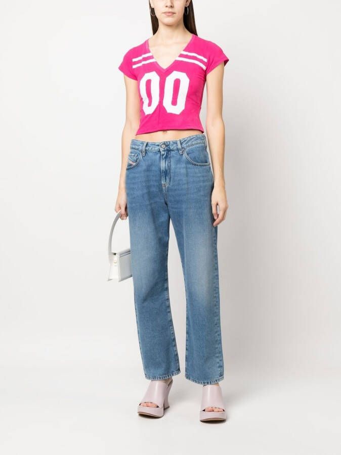Collina Strada T-shirt met logoprint Roze