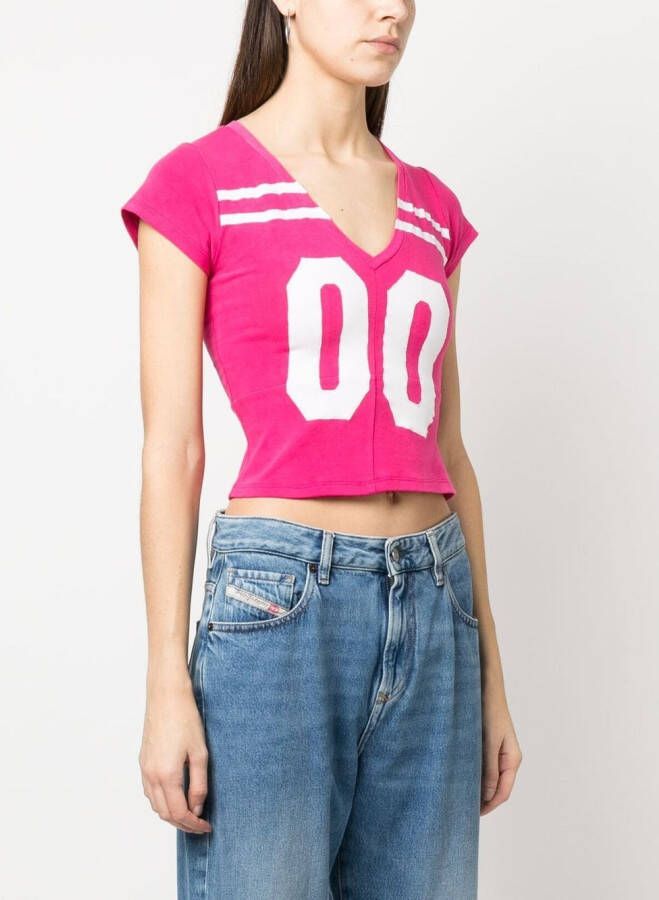 Collina Strada T-shirt met logoprint Roze