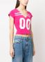 Collina Strada T-shirt met logoprint Roze - Thumbnail 3