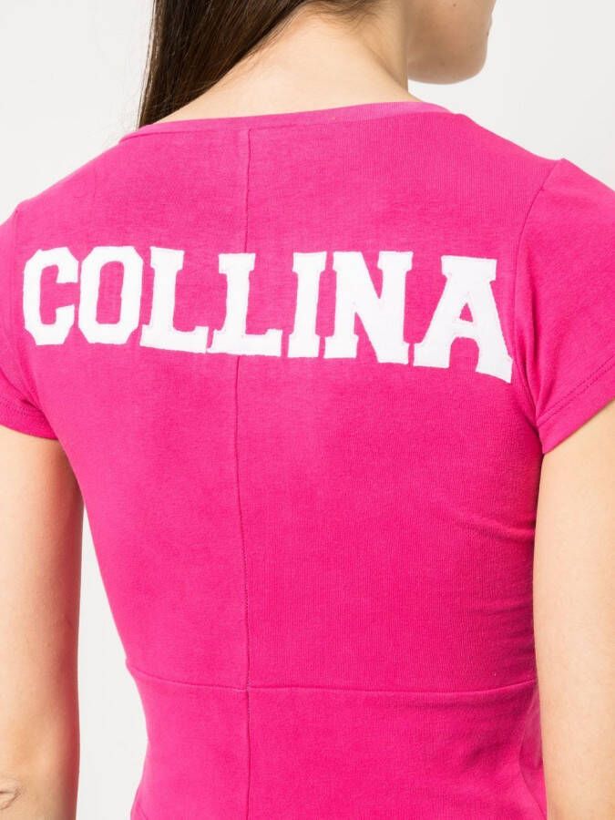 Collina Strada T-shirt met logoprint Roze