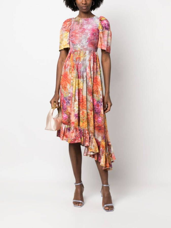 Collina Strada Midi-jurk met print Roze