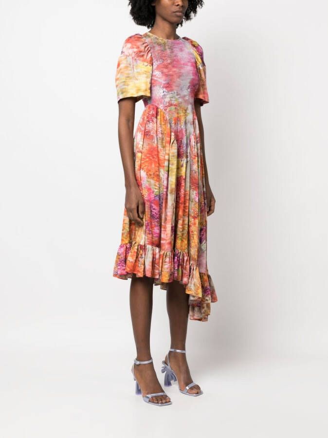 Collina Strada Midi-jurk met print Roze