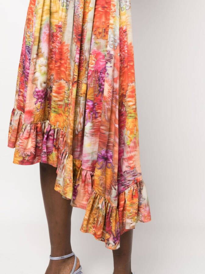 Collina Strada Midi-jurk met print Roze