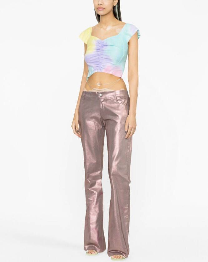 Collina Strada Rok met tie-dye print Geel