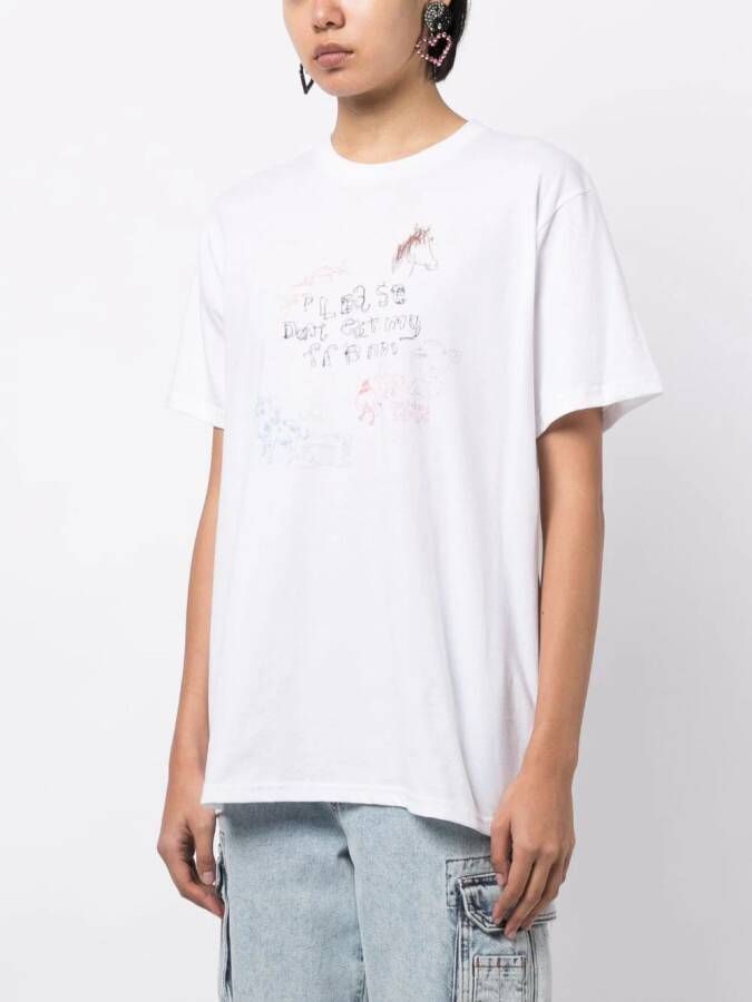 Collina Strada T-shirt met print Wit