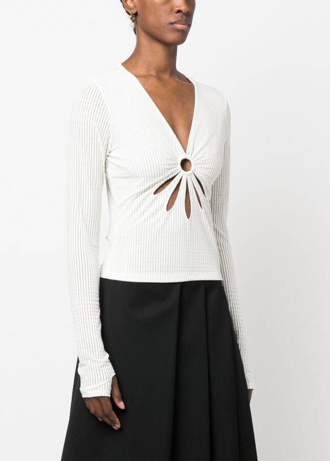 Collina Strada Top met V-hals Beige