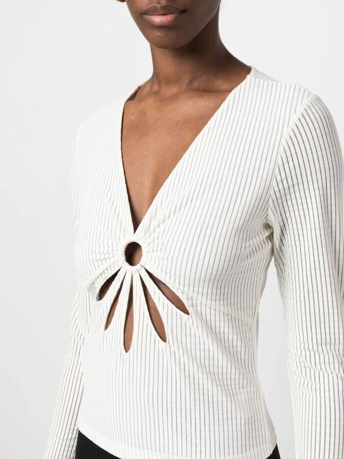 Collina Strada Top met V-hals Beige