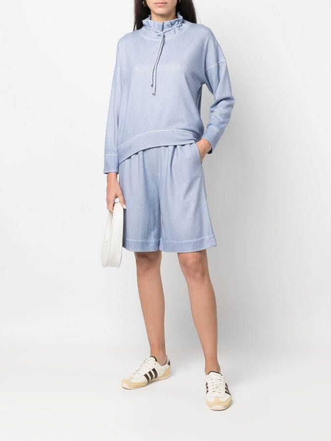 Colombo Fijngebreide shorts Blauw