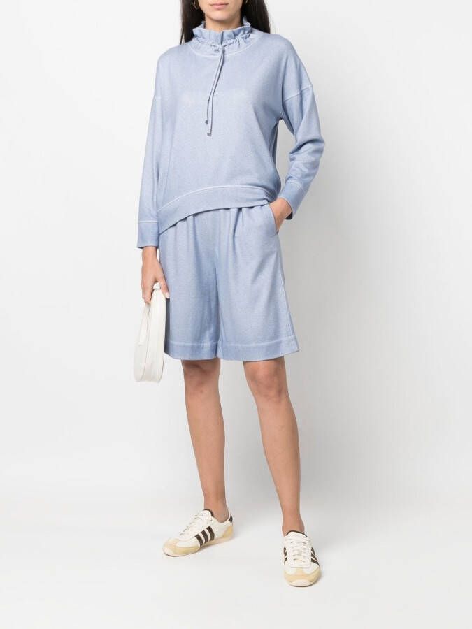 Colombo Sweater met trekkoord Blauw