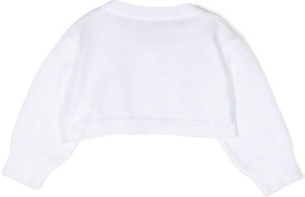 Colorichiari Vest verfraaid met kristallen Wit