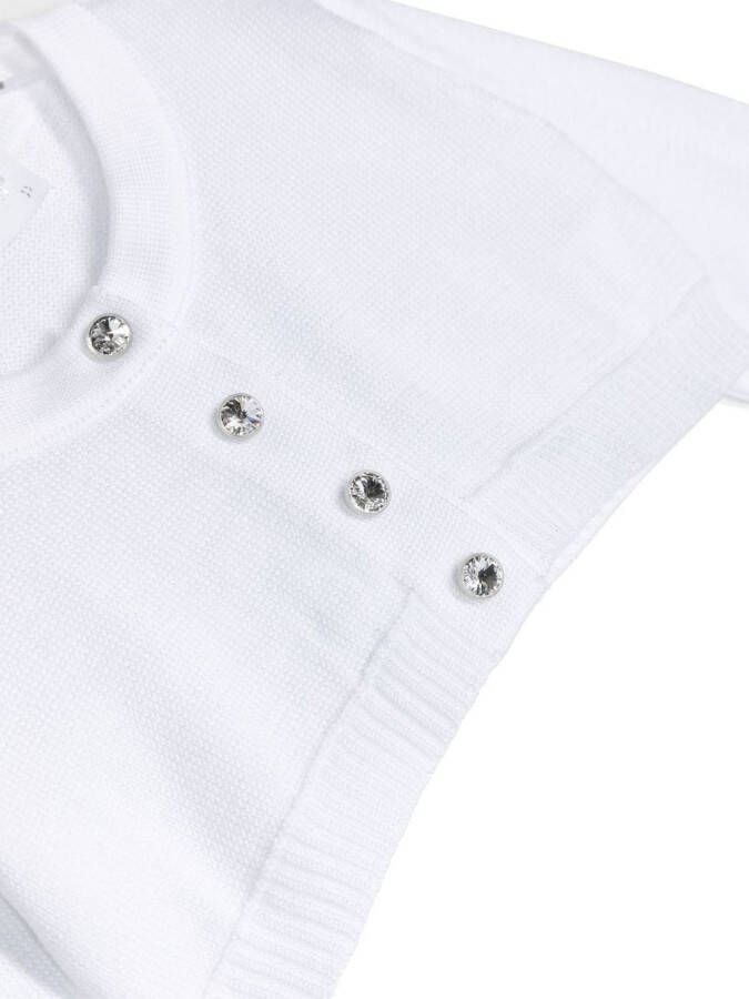 Colorichiari Vest verfraaid met kristallen Wit