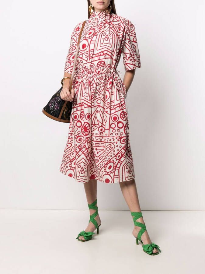 colville Jurk met abstracte print Wit