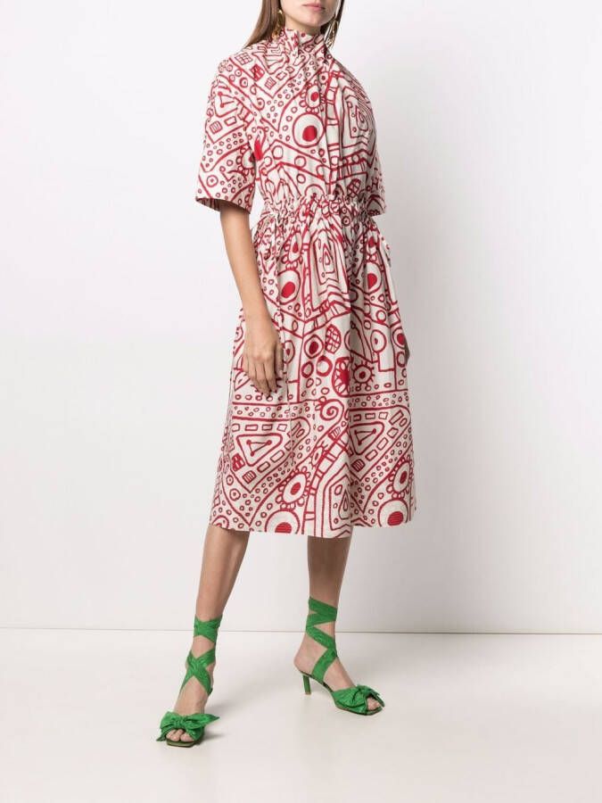colville Jurk met abstracte print Wit