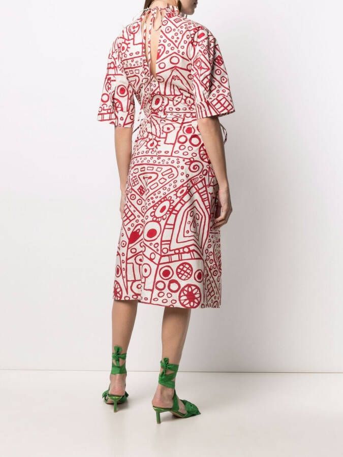 colville Jurk met abstracte print Wit