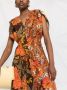 Colville Jurk met bloemenprint Oranje - Thumbnail 3