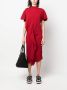 Colville Midi-jurk met korte mouwen Rood - Thumbnail 2