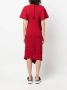 Colville Midi-jurk met korte mouwen Rood - Thumbnail 4