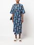 Colville Midi-jurk met abstracte print Zwart - Thumbnail 2