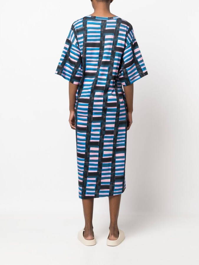 colville Midi-jurk met abstracte print Zwart