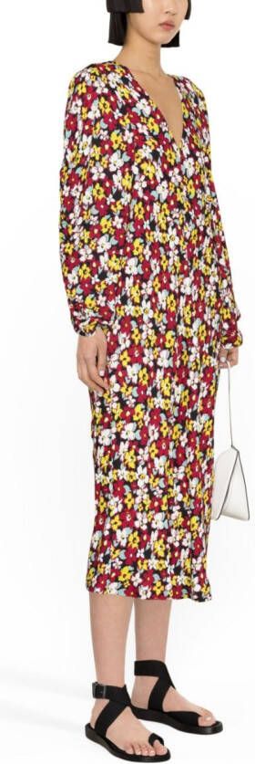 colville Midi-jurk met bloemenprint Rood