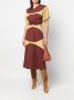 Colville Midi-jurk met colourblocking Bruin - Thumbnail 2