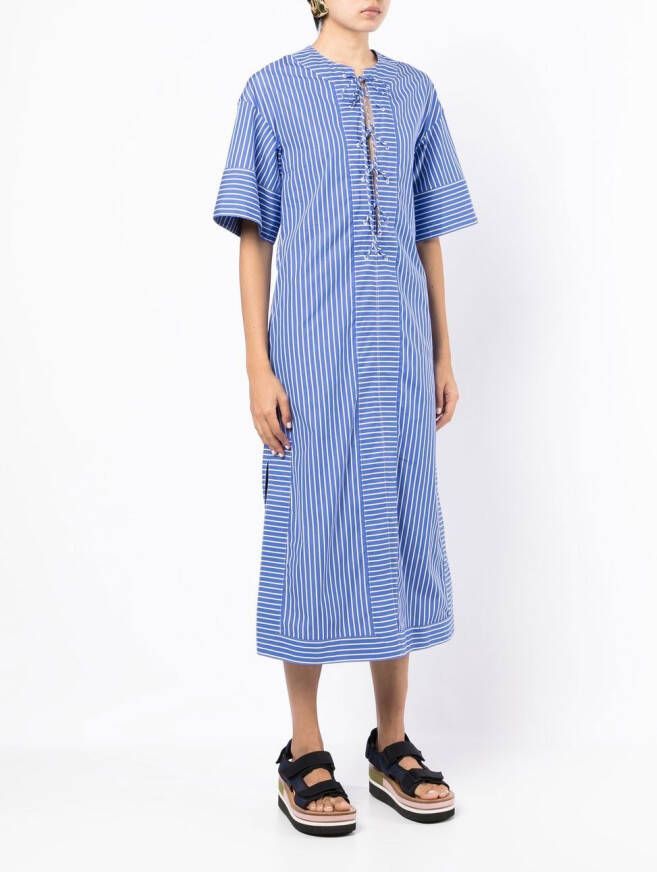 colville Midi-jurk met veterdetail Blauw