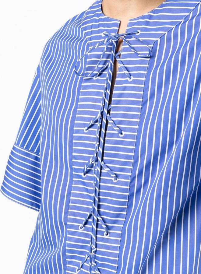colville Midi-jurk met veterdetail Blauw