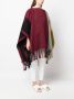 Colville Gestreepte poncho Rood - Thumbnail 3
