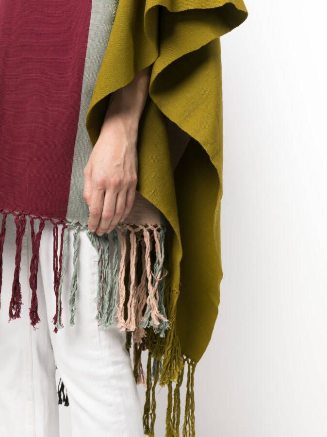 colville Gestreepte poncho Rood