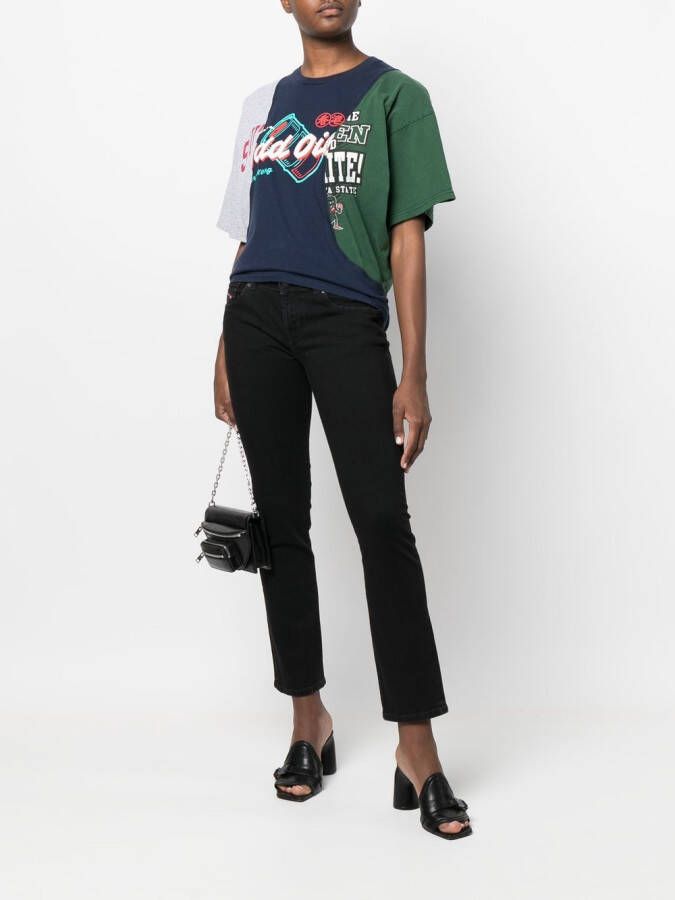 colville T-shirt met patchwork Blauw