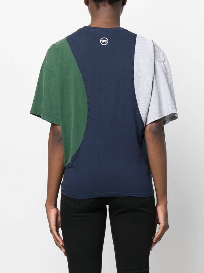 colville T-shirt met patchwork Blauw