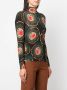 Colville Top met print Zwart - Thumbnail 3