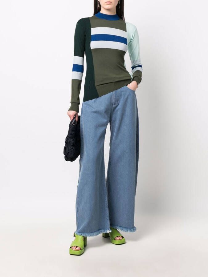 colville Trui met colourblocking Groen