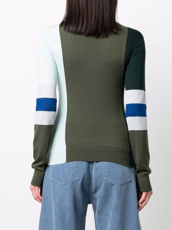 colville Trui met colourblocking Groen