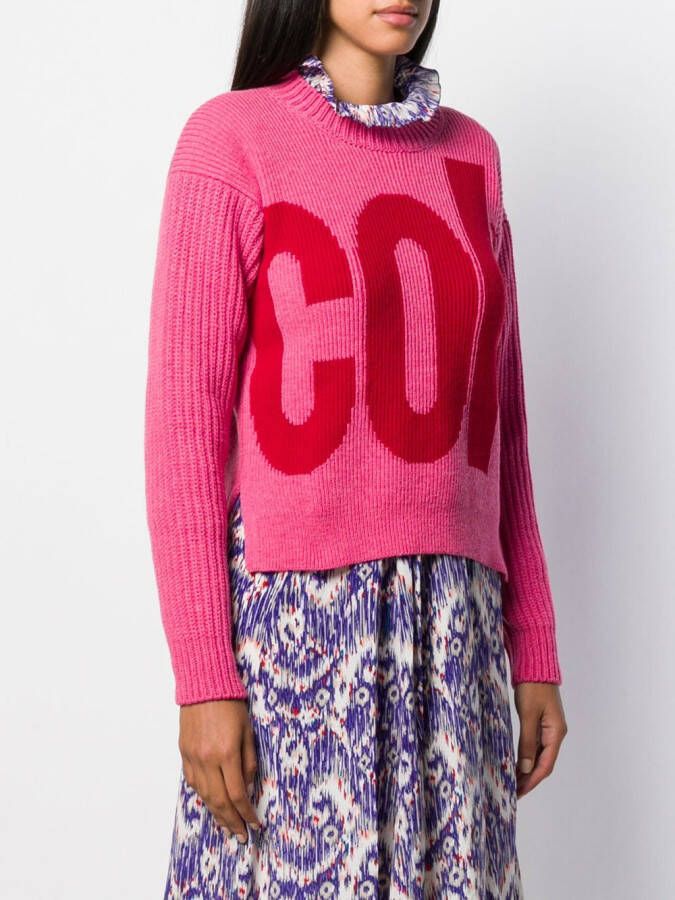 colville Trui met geborduurd logo Roze