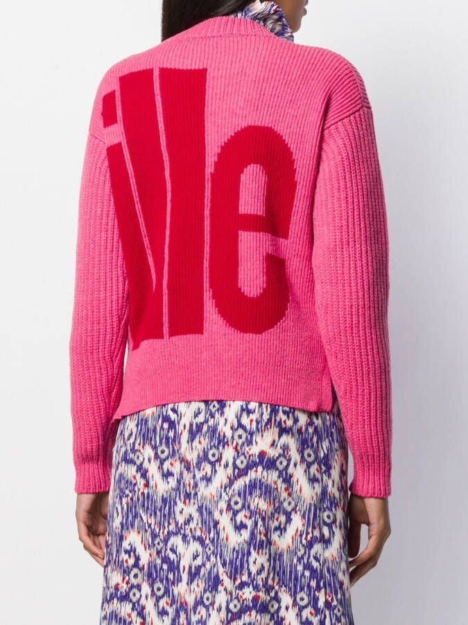 colville Trui met geborduurd logo Roze