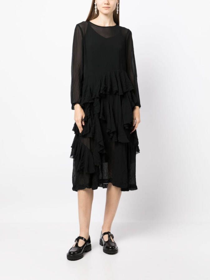 Comme Des Garçons Comme Des Garçons Gelaagde jurk Zwart