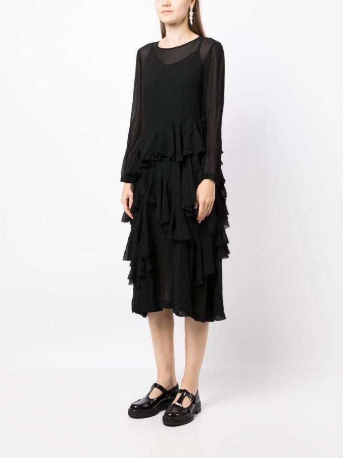 Comme Des Garçons Comme Des Garçons Gelaagde jurk Zwart