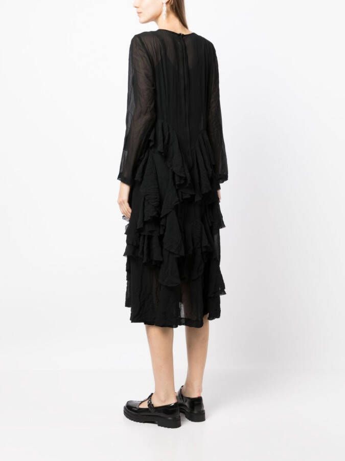 Comme Des Garçons Comme Des Garçons Gelaagde jurk Zwart