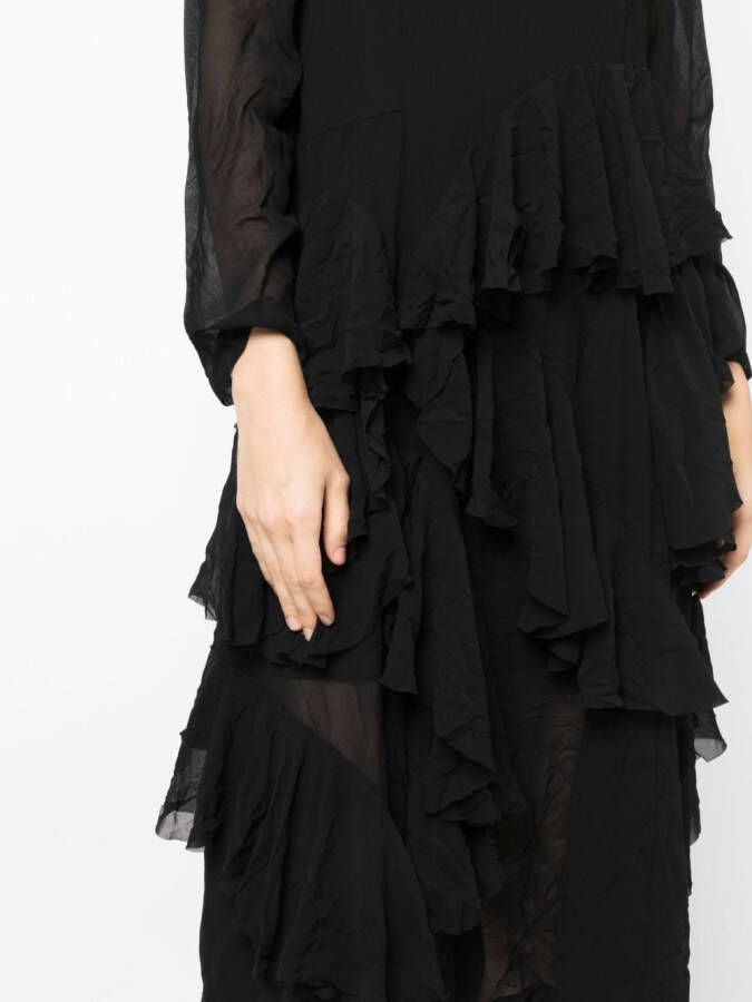 Comme Des Garçons Comme Des Garçons Gelaagde jurk Zwart