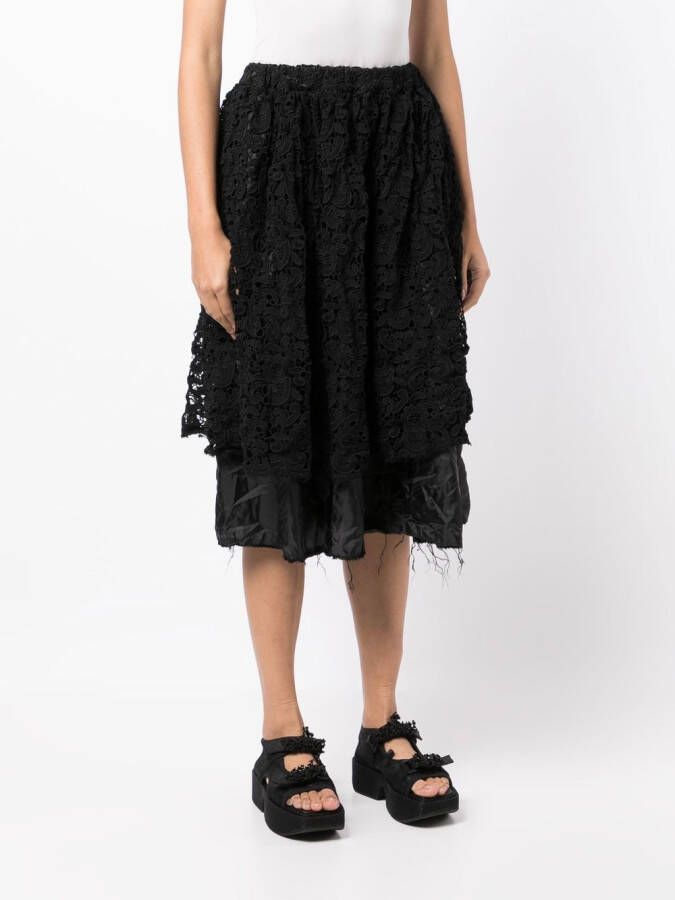 Comme Des Garçons Comme Des Garçons Gelaagde rok Zwart