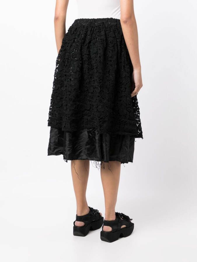Comme Des Garçons Comme Des Garçons Gelaagde rok Zwart