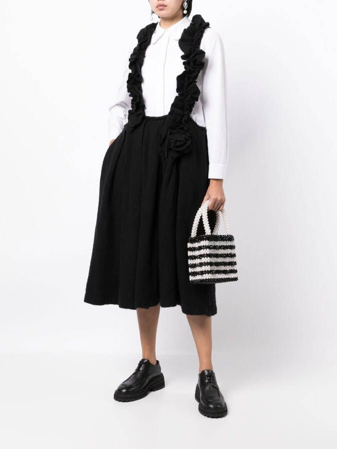 Comme Des Garçons Comme Des Garçons Jurk met ruche afwerking Zwart