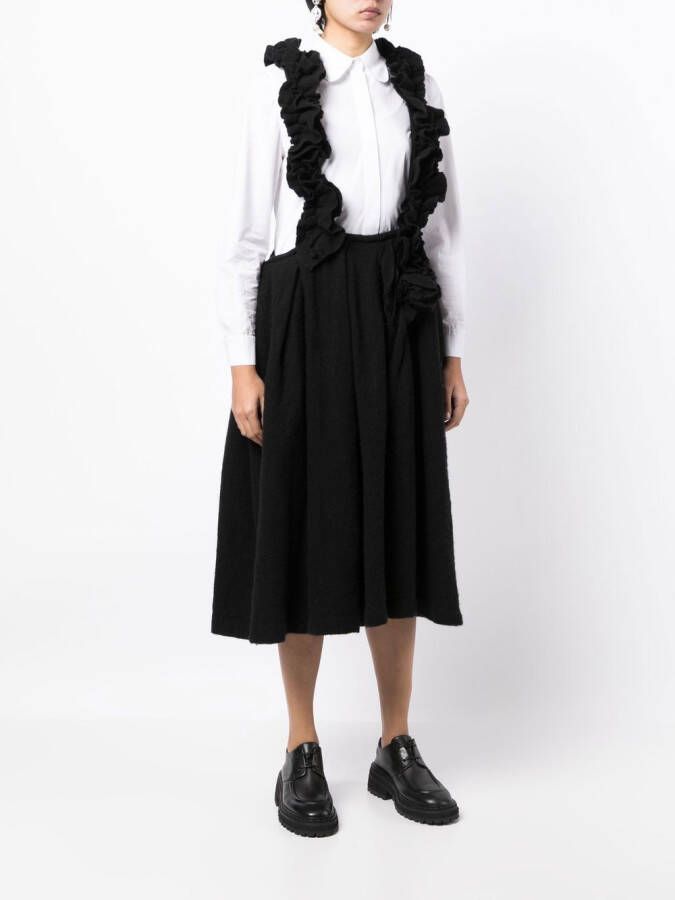 Comme Des Garçons Comme Des Garçons Jurk met ruche afwerking Zwart