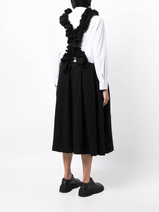 Comme Des Garçons Comme Des Garçons Jurk met ruche afwerking Zwart