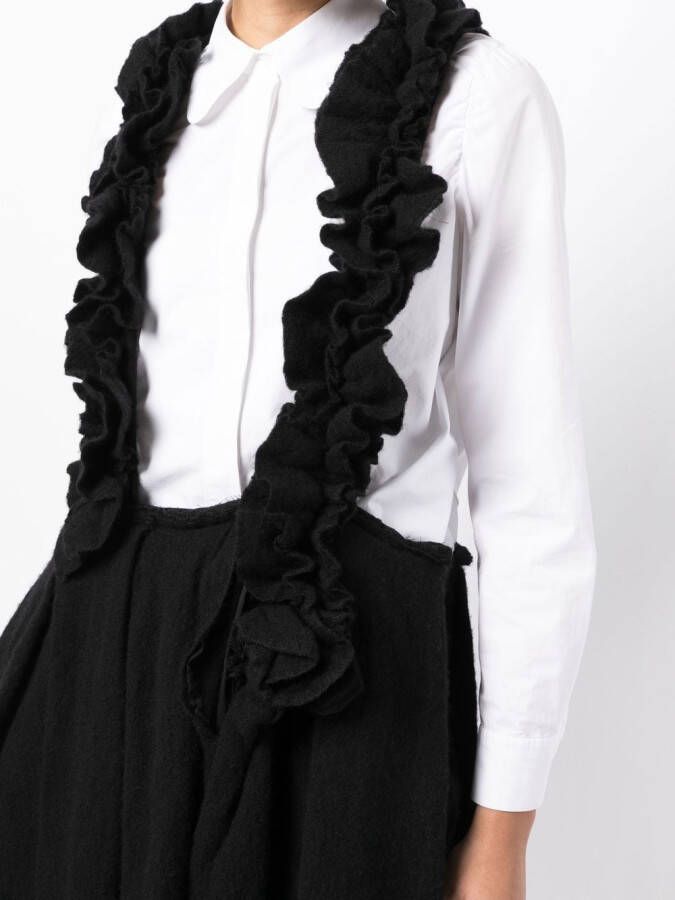 Comme Des Garçons Comme Des Garçons Jurk met ruche afwerking Zwart
