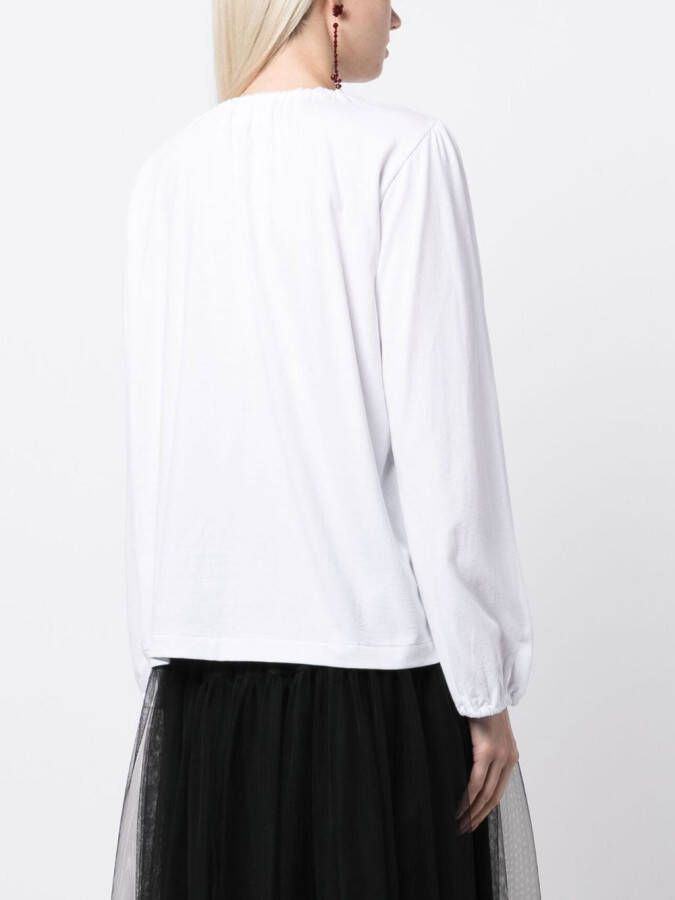 Comme Des Garçons Comme Des Garçons Blouse met lange mouwen Wit